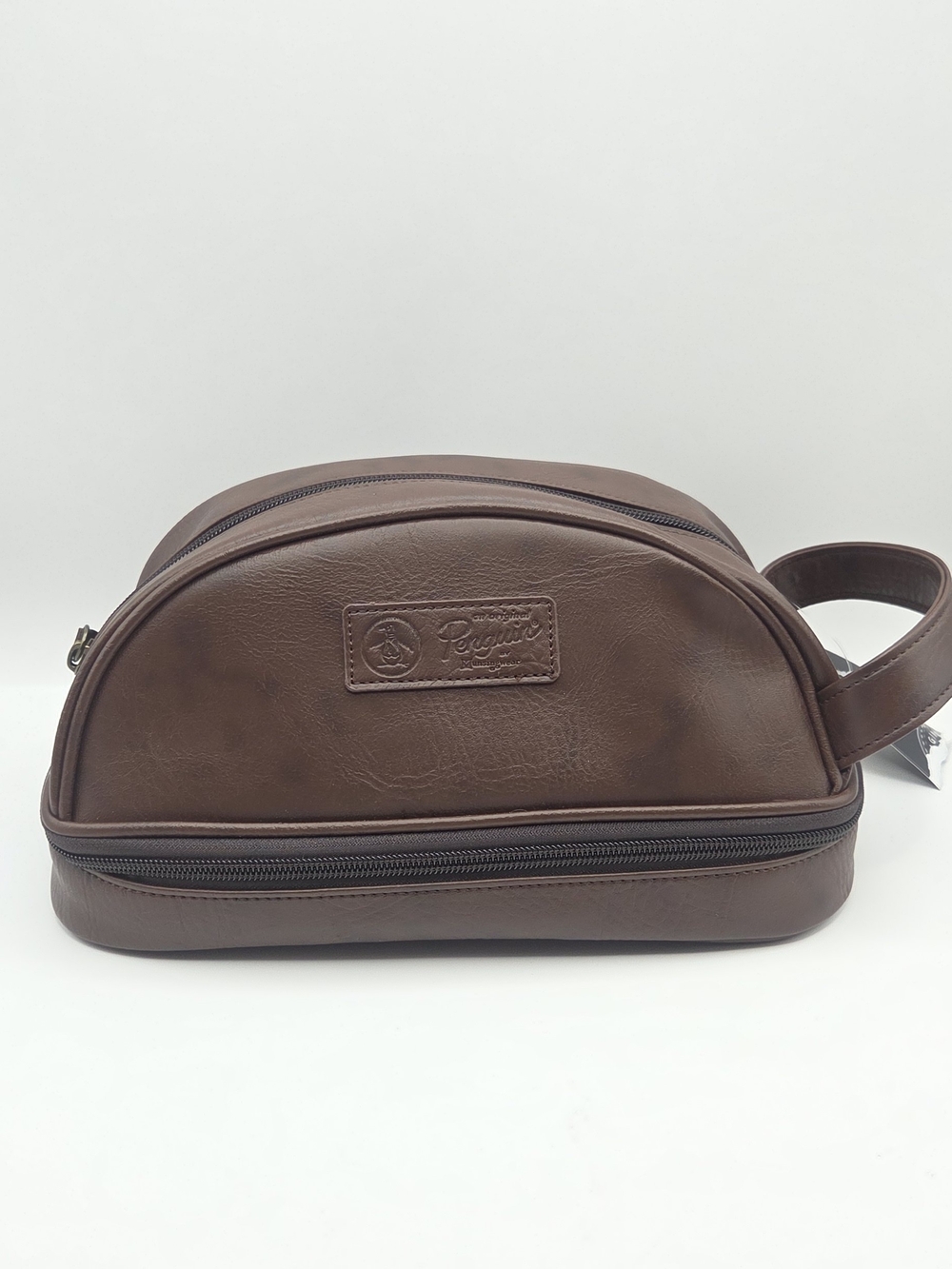 Original Penguin Leather Travel Toiletries Bag